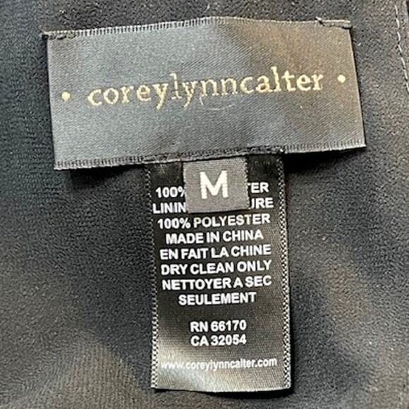 Anthropologie Corey Lynn Calter Cosmos Star Print Jumpsuit Black Gold Sz Medium - Picture 6 of 7